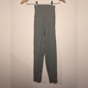 OFFLINE By Aerie Ribbed Leggings XS Short Green High Waisted Workout Pants